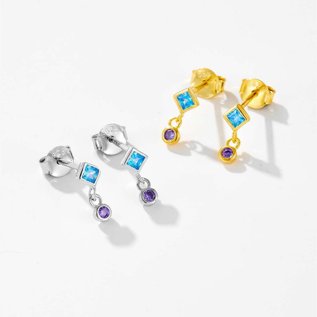 melomelo Shannon - Geometric Stud Earrings