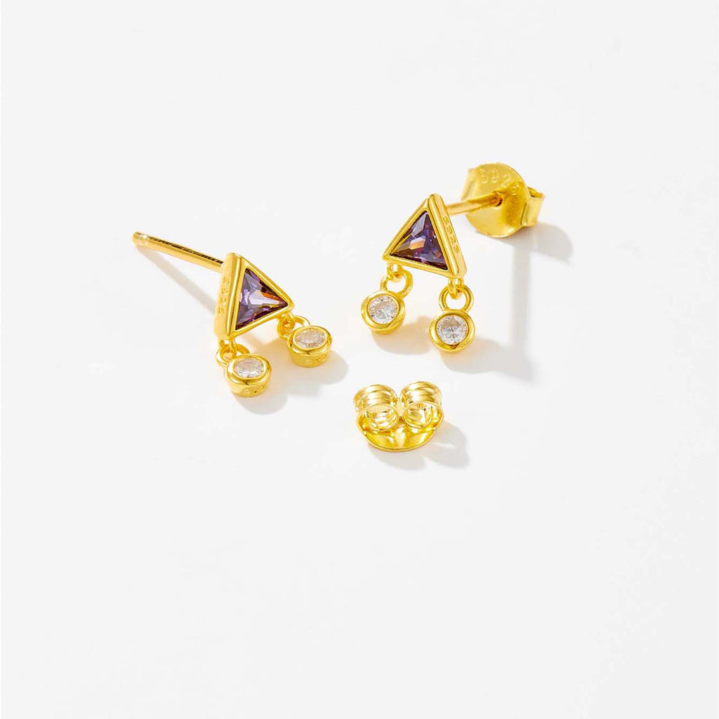 melomelo Shannon - Geometric Stud Earrings