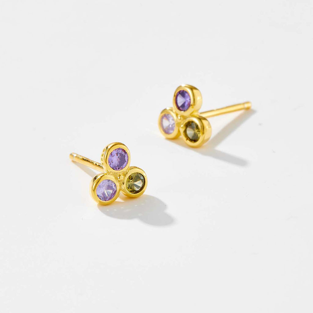 melomelo Shannon - Geometric Stud Earrings