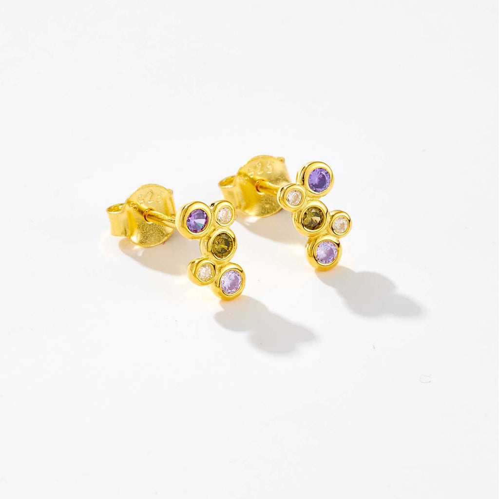 melomelo Shannon - Geometric Stud Earrings