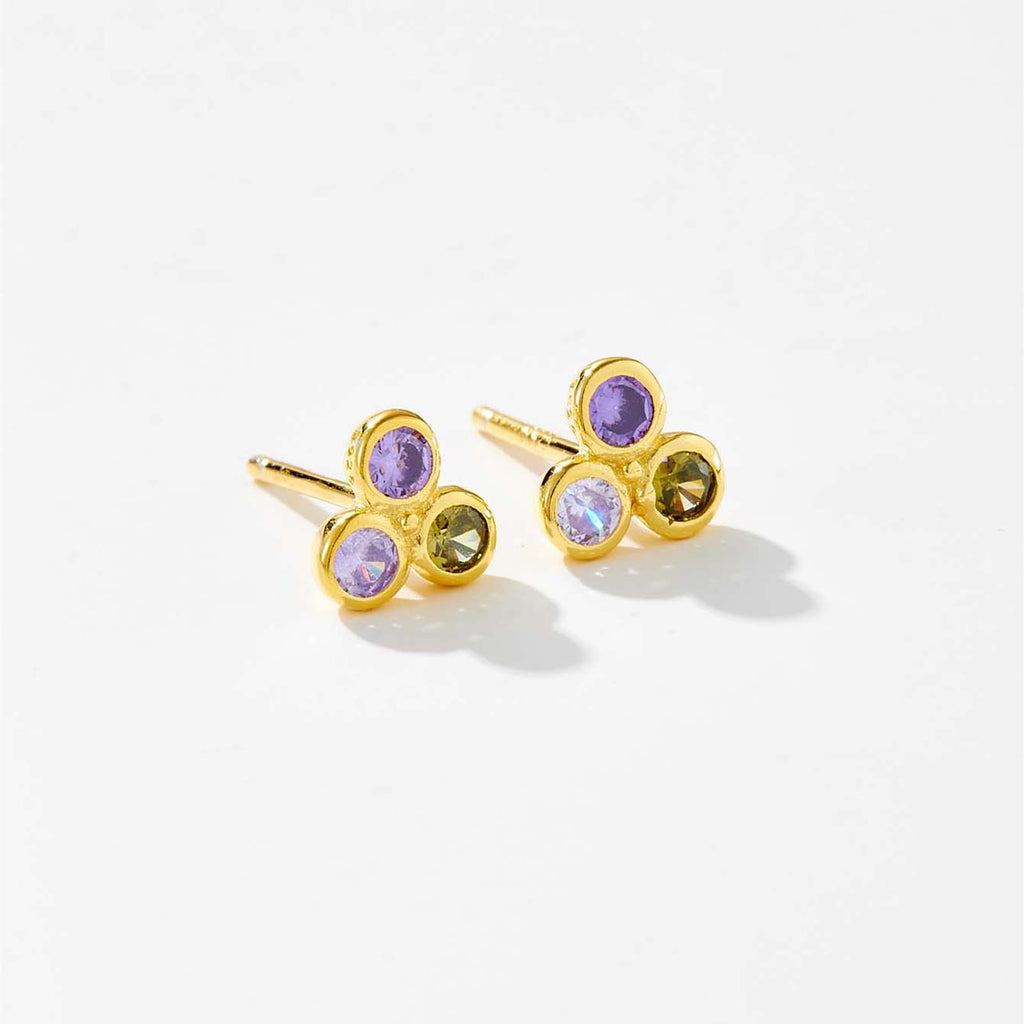 melomelo Shannon - Geometric Stud Earrings