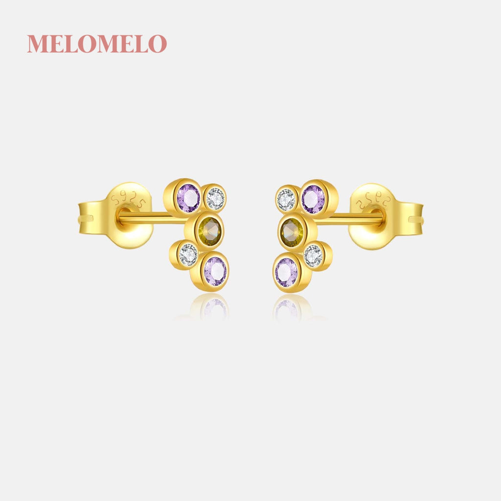 melomelo Shannon - Geometric Stud Earrings