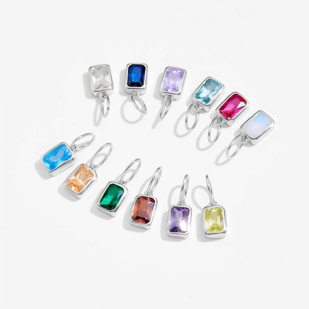 Shauna - Birthstone Baguette Charm