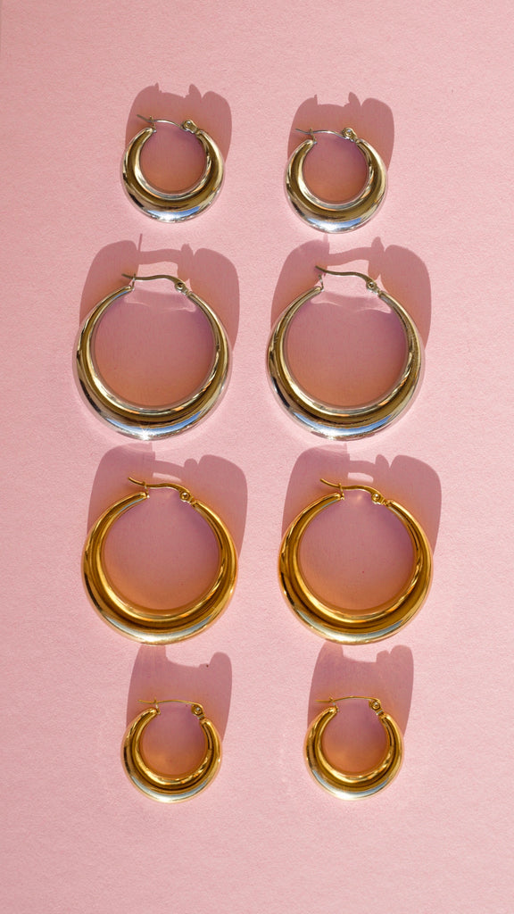 melomelo Timothy - Gold Hoops Small & Large