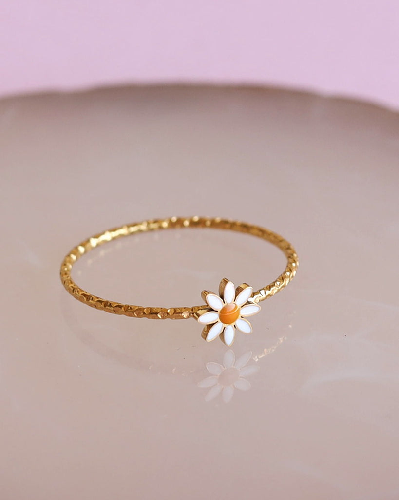 melomelo April - Enamel Daisy Ring