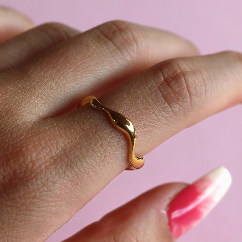 melomelo Dante - Wave Ring Gold