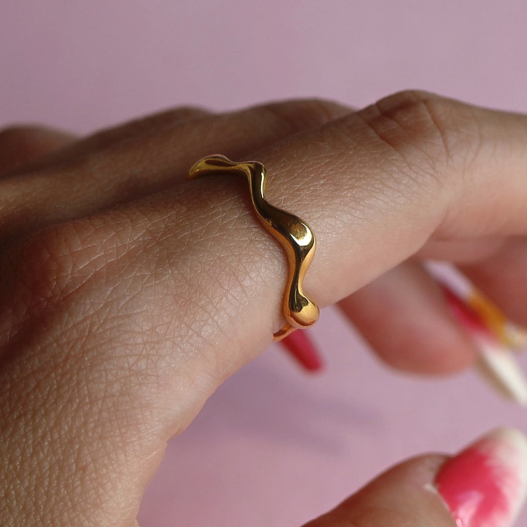 melomelo Dante - Wave Ring Gold