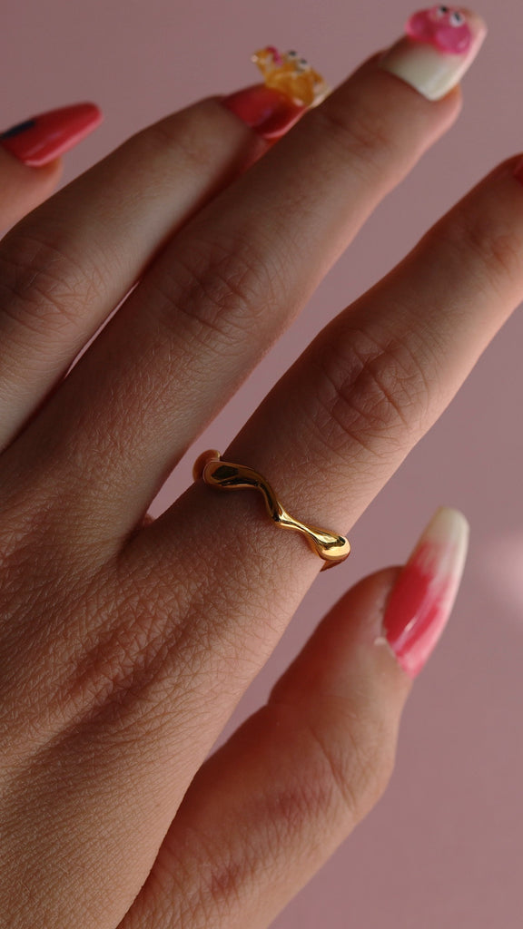 melomelo Dante - Wave Ring Gold