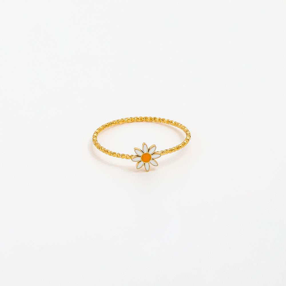 melomelo Enamel Daisy Ring