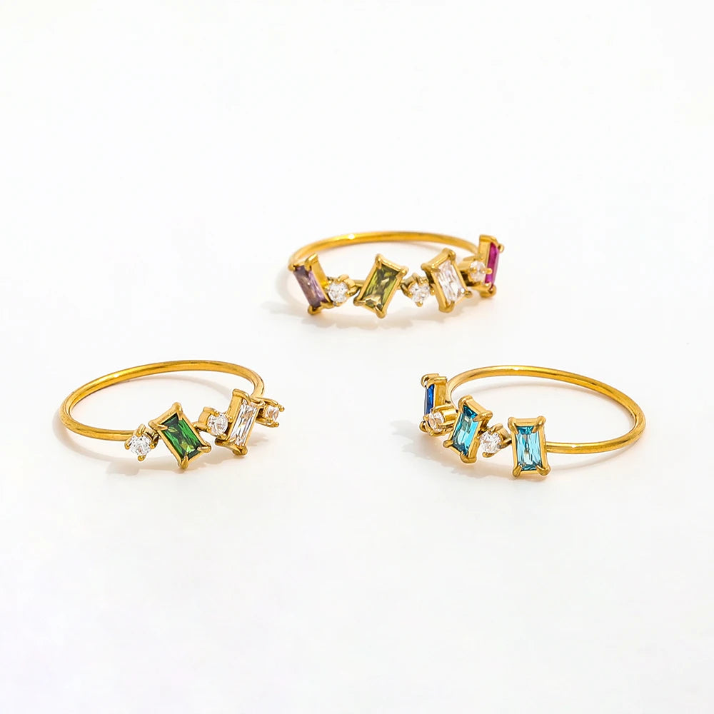 melomelo Dara - Multi Stone Ring Gold