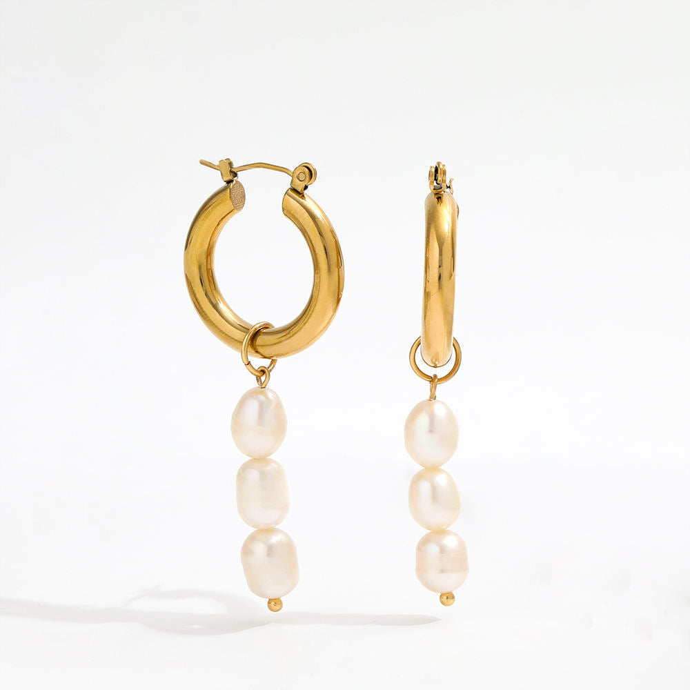 melomelo Tyra - Detachable Pearl Hoops